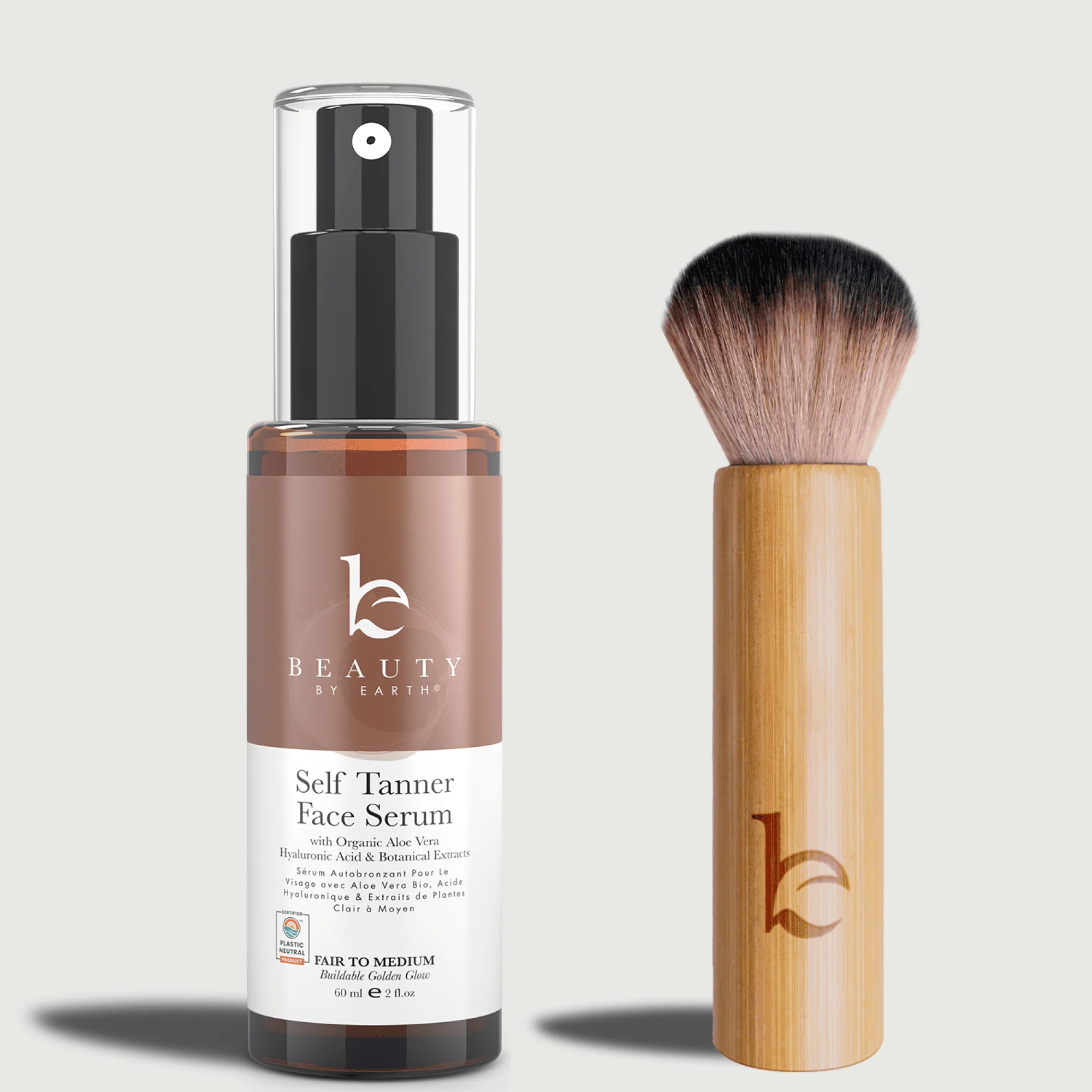 Self Tanner Facial Serum and Kabuki Facial Brush Bundle - Image 10